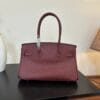 Hermes_Shoulder_Birkin_29_Craftsmanship-Wine Red Bag