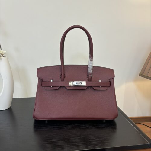 Hermes_Shoulder_Birkin_29_Craftsmanship-Wine Red Bag