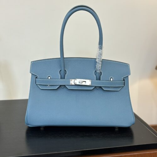Hermes_Shoulder_Birkin_29_Craftsmanship-Blue Bag