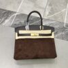 Birkin_30_Suede_Craftsmanship-Dark Brown Bag