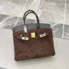 Birkin_30_Suede_Craftsmanship-Dark Brown Bag
