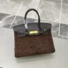 Birkin_30_Suede_Craftsmanship-Dark Brown Bag