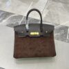 Birkin_30_Suede_Craftsmanship-Dark Brown Bag