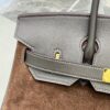 Birkin_30_Suede_Craftsmanship-Dark Brown Bag
