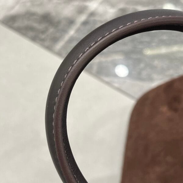 Birkin_30_Suede_Craftsmanship-Dark Brown Bag