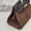 Birkin_30_Suede_Craftsmanship-Dark Brown Bag