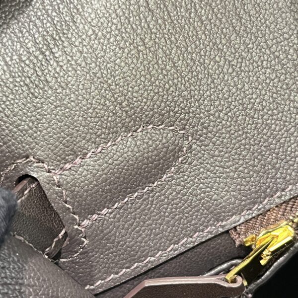 Birkin_30_Suede_Craftsmanship-Dark Brown Bag