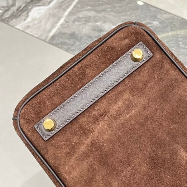 Birkin_30_Suede_Craftsmanship-Dark Brown Bag