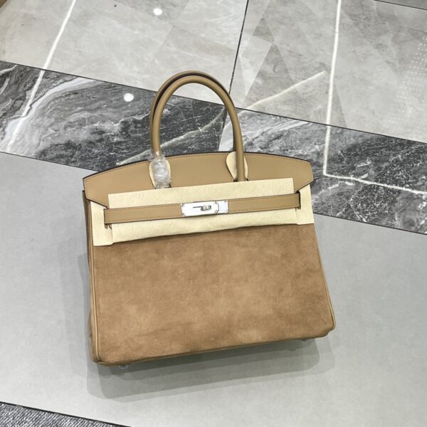 Birkin_30_Suede_Craftsmanship-Light Brown Bag