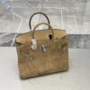 Birkin_30_Suede_Craftsmanship-Light Brown Bag
