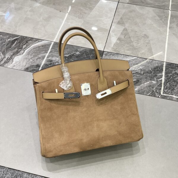 Birkin_30_Suede_Craftsmanship-Light Brown Bag