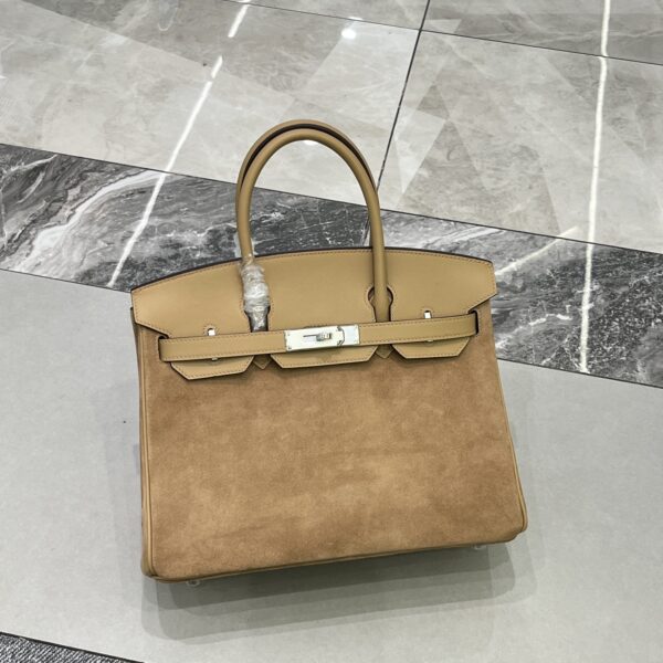 Birkin_30_Suede_Craftsmanship-Light Brown Bag