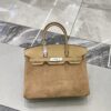 Birkin_30_Suede_Craftsmanship-Light Brown Bag