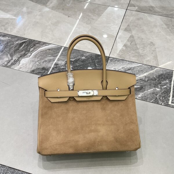 Birkin_30_Suede_Craftsmanship-Light Brown Bag
