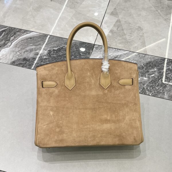 Birkin_30_Suede_Craftsmanship-Light Brown Bag