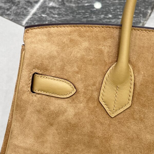 Birkin_30_Suede_Craftsmanship-Light Brown Bag