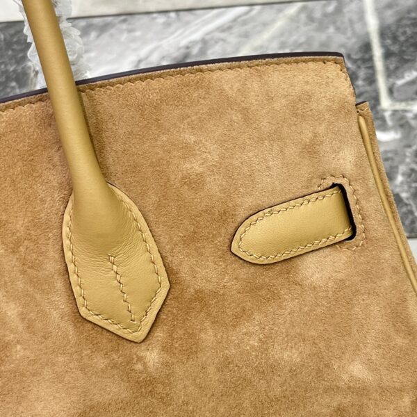 Birkin_30_Suede_Craftsmanship-Light Brown Bag