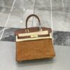 Birkin_30_Suede_Craftsmanship-Camel Brown Bag