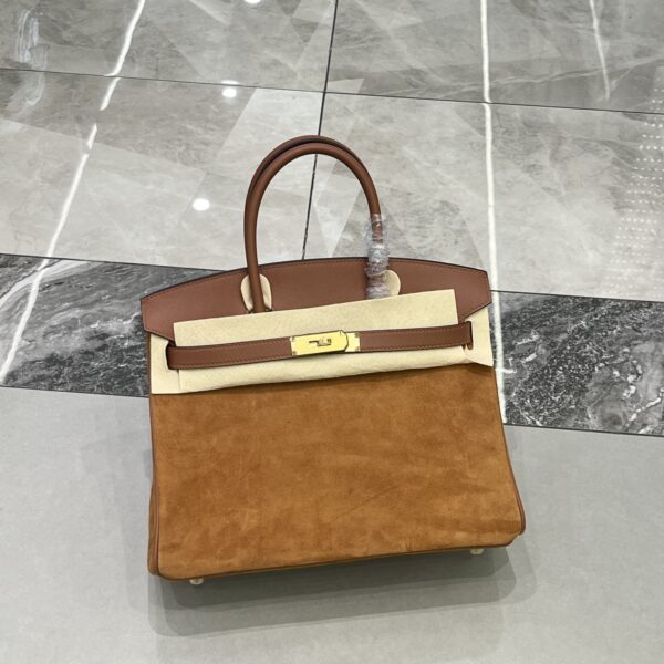 Birkin_30_Suede_Craftsmanship-Camel Brown Bag