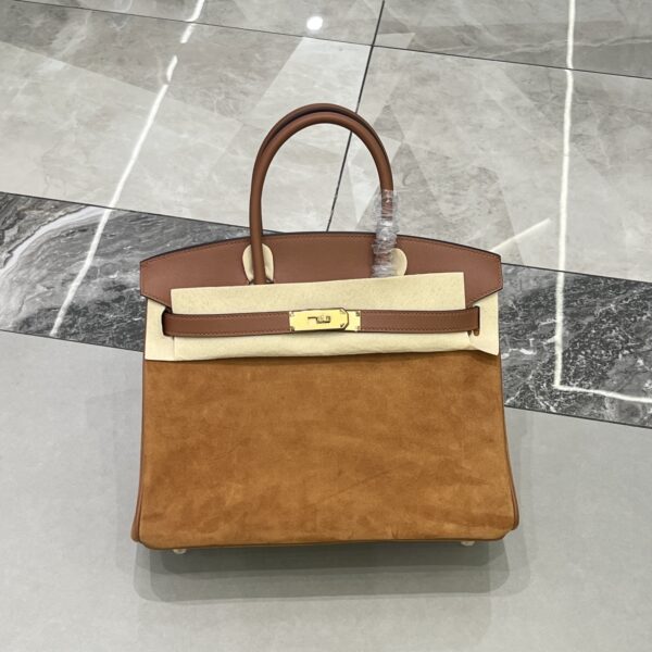 Birkin_30_Suede_Craftsmanship-Camel Brown Bag