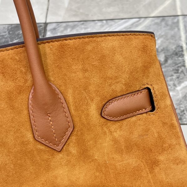 Birkin_30_Suede_Craftsmanship-Camel Brown Bag