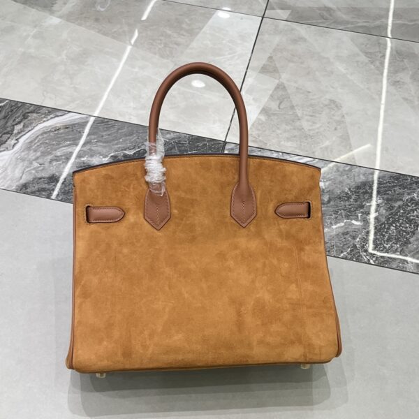 Birkin_30_Suede_Craftsmanship-Camel Brown Bag