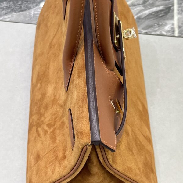 Birkin_30_Suede_Craftsmanship-Camel Brown Bag