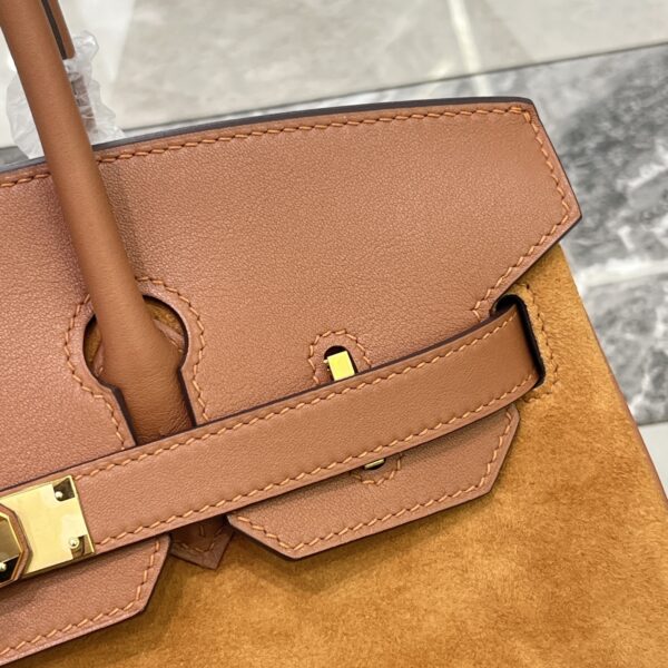 Birkin_30_Suede_Craftsmanship-Camel Brown Bag