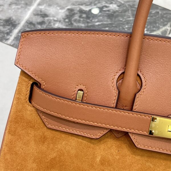 Birkin_30_Suede_Craftsmanship-Camel Brown Bag