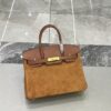 Birkin_30_Suede_Craftsmanship-Camel Brown Bag