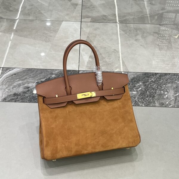Birkin_30_Suede_Craftsmanship-Camel Brown Bag