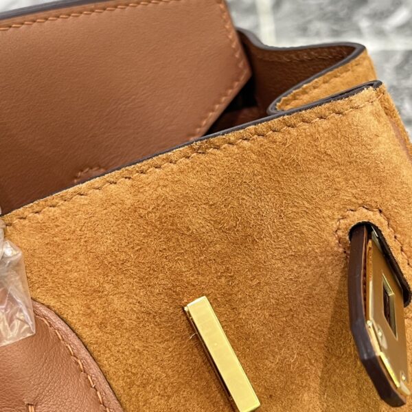 Birkin_30_Suede_Craftsmanship-Camel Brown Bag