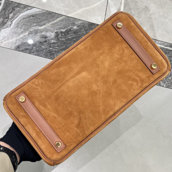 Birkin_30_Suede_Craftsmanship-Camel Brown Bag
