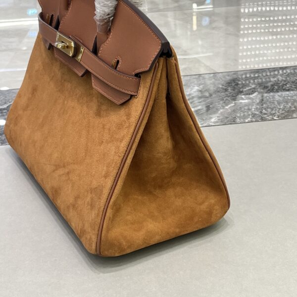 Birkin_30_Suede_Craftsmanship-Camel Brown Bag