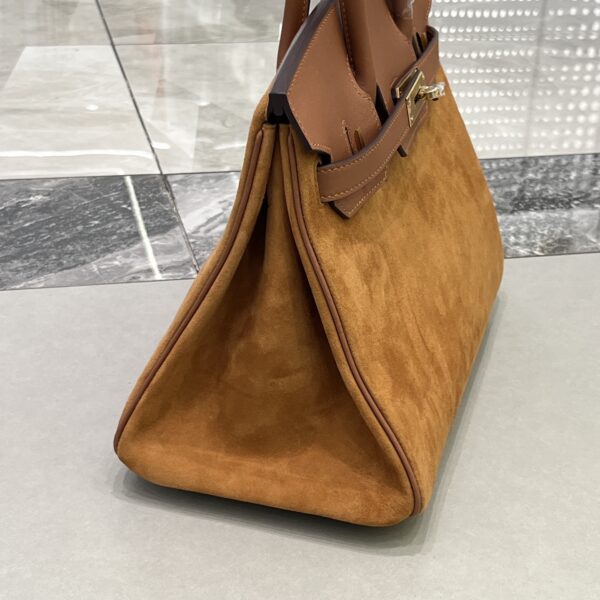 Birkin_30_Suede_Craftsmanship-Camel Brown Bag