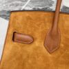 Birkin_30_Suede_Craftsmanship-Camel Brown Bag