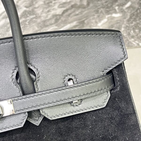 Birkin_30_Suede_Craftsmanship-Black Bag