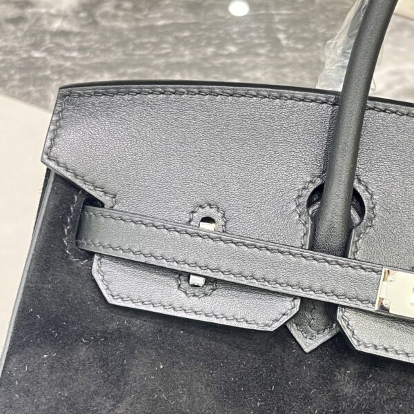 Birkin_30_Suede_Craftsmanship-Black Bag