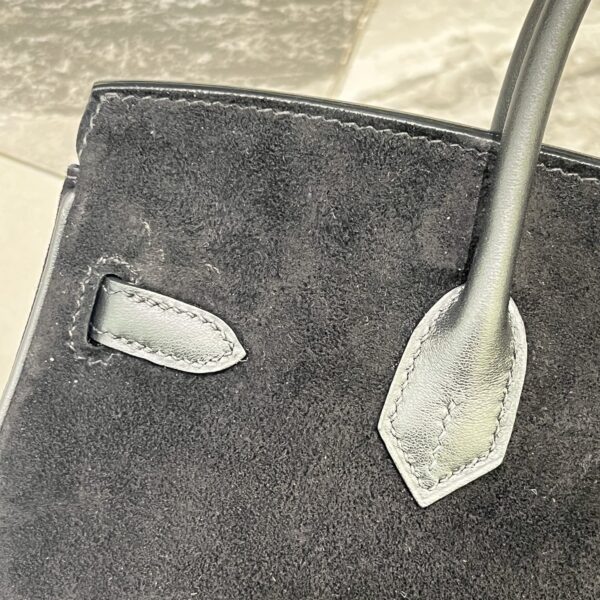 Birkin_30_Suede_Craftsmanship-Black Bag