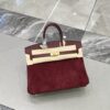 Birkin_30_Suede_Craftsmanship-Wine Red Bag