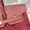 Birkin_30_Suede_Craftsmanship-Wine Red Bag