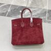 Birkin_30_Suede_Craftsmanship-Wine Red Bag
