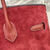 Birkin_30_Suede_Craftsmanship-Wine Red Bag