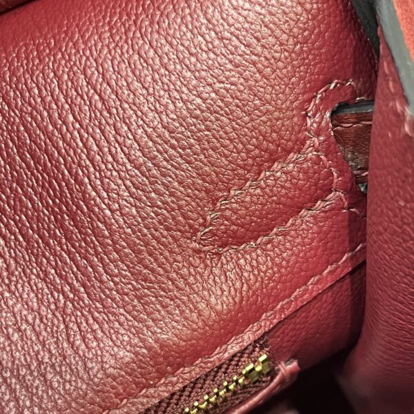 Birkin_30_Suede_Craftsmanship-Wine Red Bag