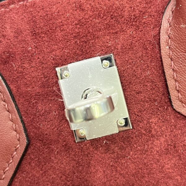 Birkin_30_Suede_Craftsmanship-Dark Wine Red Bag