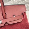 Birkin_30_Suede_Craftsmanship-Dark Wine Red Bag