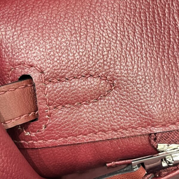 Birkin_30_Suede_Craftsmanship-Dark Wine Red Bag