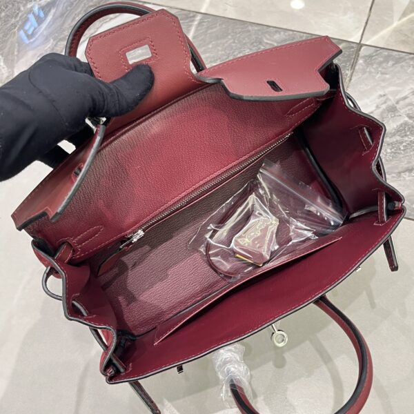 Birkin_30_Suede_Craftsmanship-Dark Wine Red Bag
