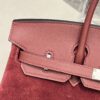 Birkin_30_Suede_Craftsmanship-Dark Wine Red Bag