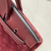 Birkin_30_Suede_Craftsmanship-Dark Wine Red Bag